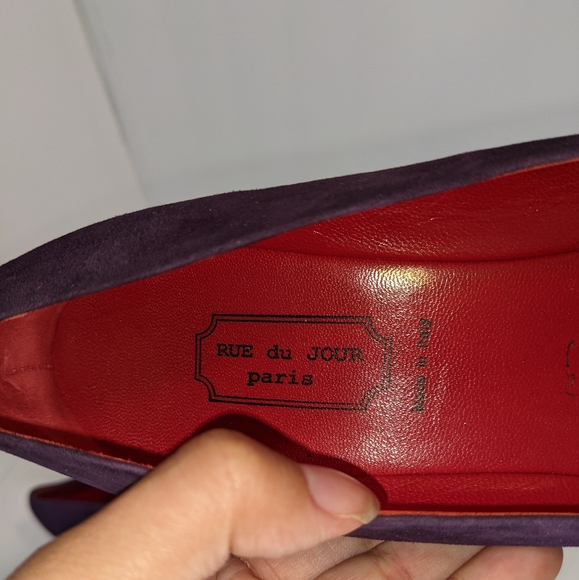 Vintage Rue du jour suede wedges - Picture 13 of 15